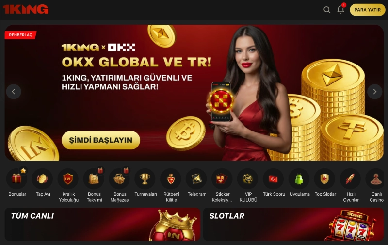 1King Casino bonuses screen showing a trial bonus offer